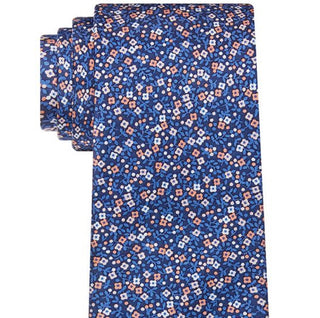 Tommy Hilfiger Men's Kai Botanical Floral Silk Tie Gray Size Regular