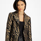 INC International Concepts Women's Metallic Jacquard Blazer Black Size Small