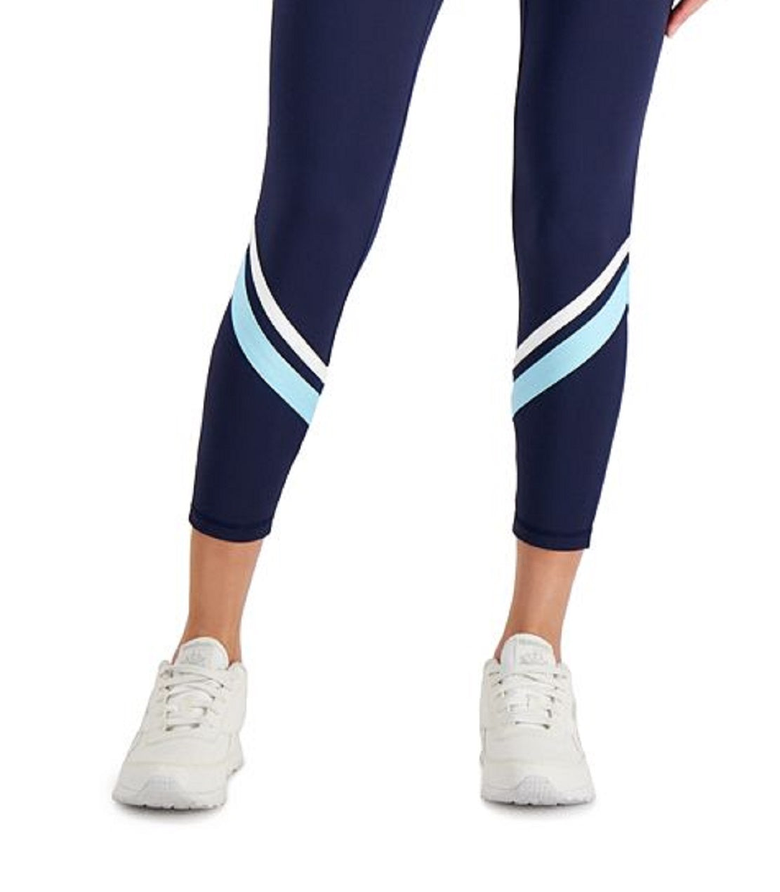 ID Ideology Women's Compression Colorblocked Side Pocket 7/8 Leggings Blue Size X-Small