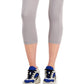 ID Ideology Women's Compression High Rise Side Pocket Cropped Leggings Gray Size Petite Small