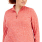 ID Ideology Women's Quarter Zip Top Red