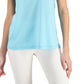 ID Ideology Women's Active Mesh Back T-Shirt Blue Size X-Small