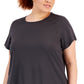 ID Ideology Women's Birdseye Mesh T Shirt Gray Size 3X