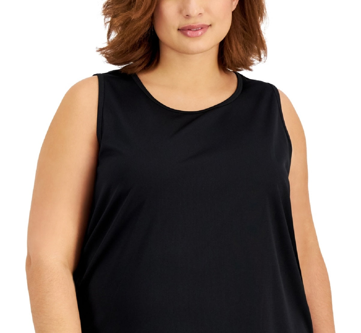 ID Ideology Women's Birdseye Mesh Tank Top Black Size 2X