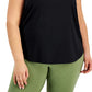 ID Ideology Women's Birdseye Mesh Tank Top Black Size 2X