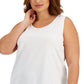 ID Ideology Women's Birdseye Mesh Tank Top White Size 3X