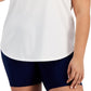 ID Ideology Women's Birdseye Mesh Tank Top White Size 3X