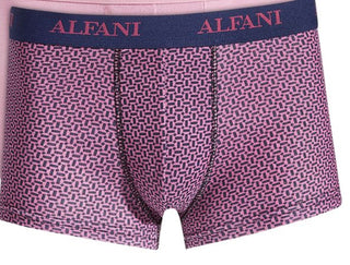 Alfani Men's 5 Pk Solid & Geo-Print Trunks Purple Size Medium