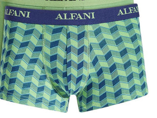 Alfani Men's 5 Pk Chevron & Solid Trunks Green Size Small