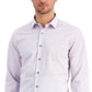 Alfani Men's Slim Fit Houndstooth Dress Shirt Blue