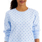 Karen Scott Women's Simple Dot Sweatshirt Blue Size X-Large