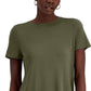 Alfani Women's Crewneck T-Shirt Green Size Small