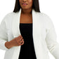 Alfani Women's Open Front Cardigan White Size 0X