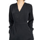 Alfani Women's V Neck Dress Black Size X-Small