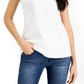 Karen Scott Women's Cotton Boat Neck Tank Top White Size XX-Large