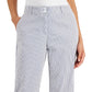 Karen Scott Women's Corded Striped Capri Pants Blue Size 16 Petite