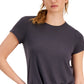 ID Ideology Women's Knot Front T-Shirt Gray Size Large