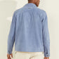 GUESS Men's Suede Leather Trucker Jacket Blue Size Small