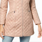Via Spiga Women's Hooded Quilted Coat Pink Size X-Small