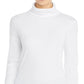 Three Dots Women's Cotton Turtleneck Sweater White Size X-Large