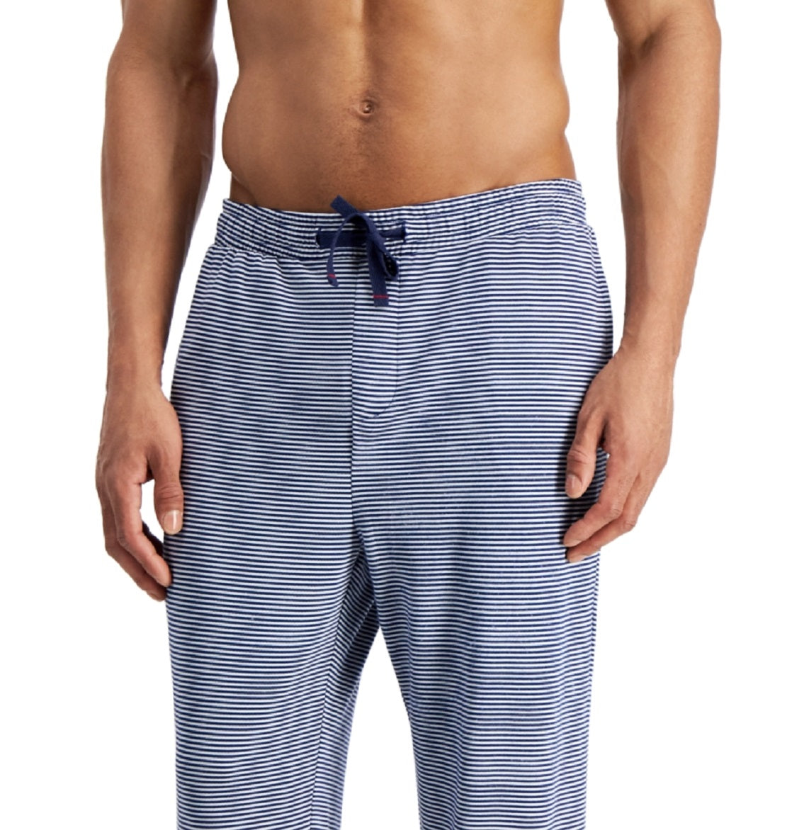 Club Room Men's Lightweight Striped Jogger Pajama Pants Blue Size X-Large