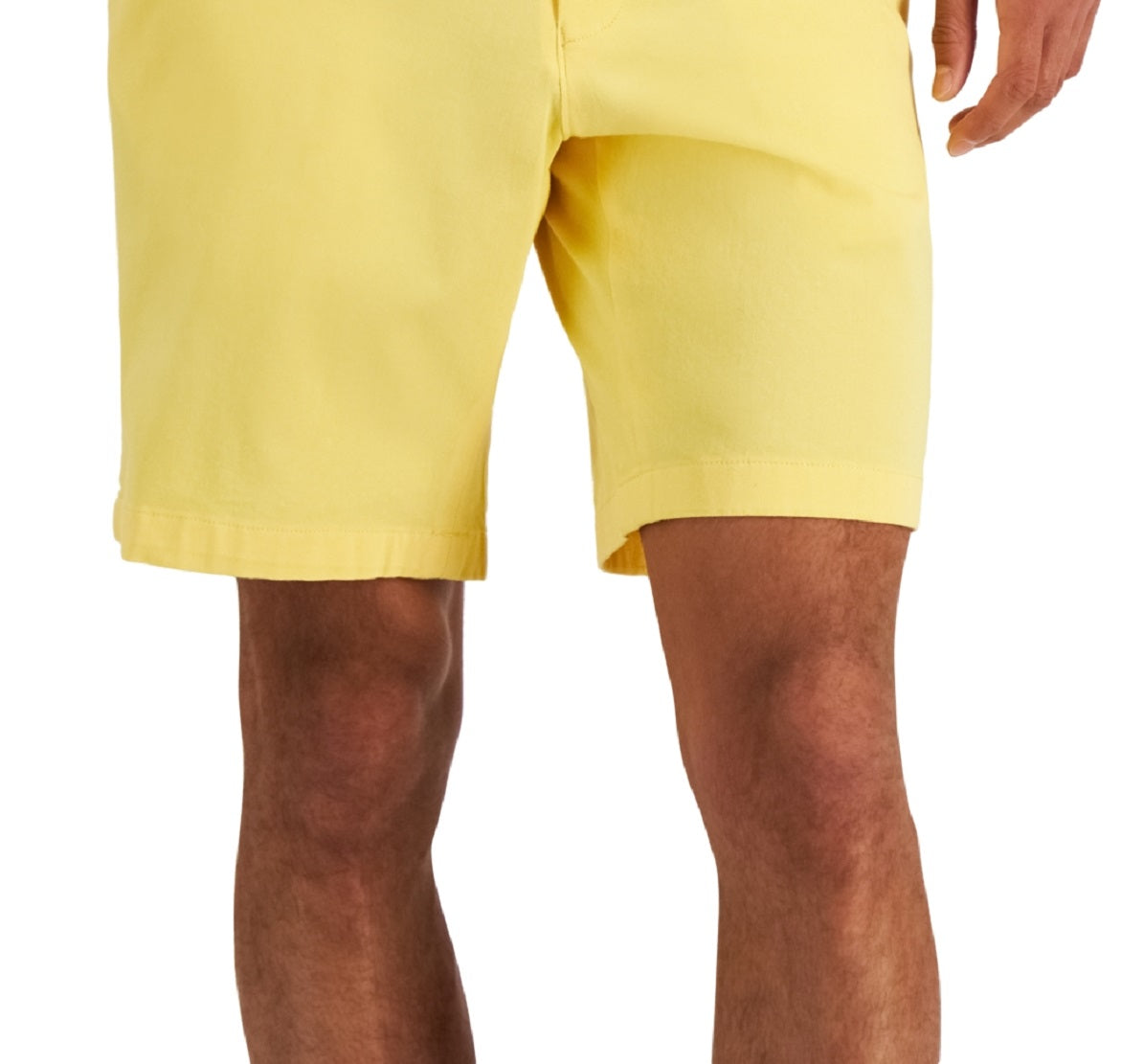 Club Room Men's Regular Fit 9 4-Way Stretch Shorts Yellow Size 40