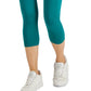 ID Ideology Women's Compression High Rise Side Pocket Cropped Leggings Green Size Small