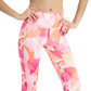 ID Ideology Women's Compression Petal Print Side Pocket Cropped Leggings Pink Size X-Small