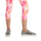 ID Ideology Women's Compression Petal Print Side Pocket Cropped Leggings Pink Size X-Small
