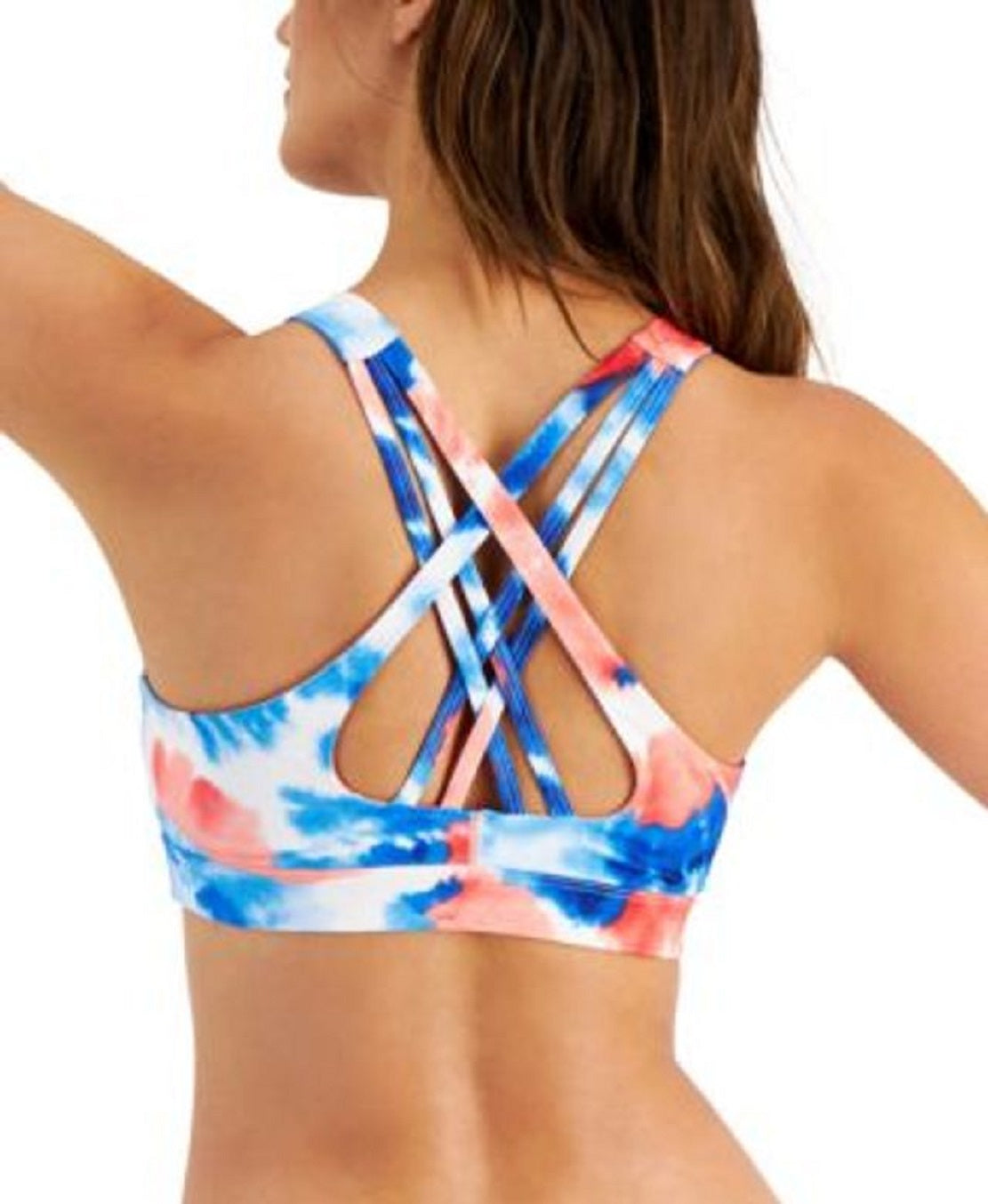 ID Ideology Women's Reef Low Impact Strappy Back Sports Bra Blue Size X-Small