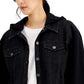 INC International Concepts Women's Mixed Media Jacket Black Size Small
