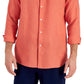 Club Room Men's Linen Shirt Orange
