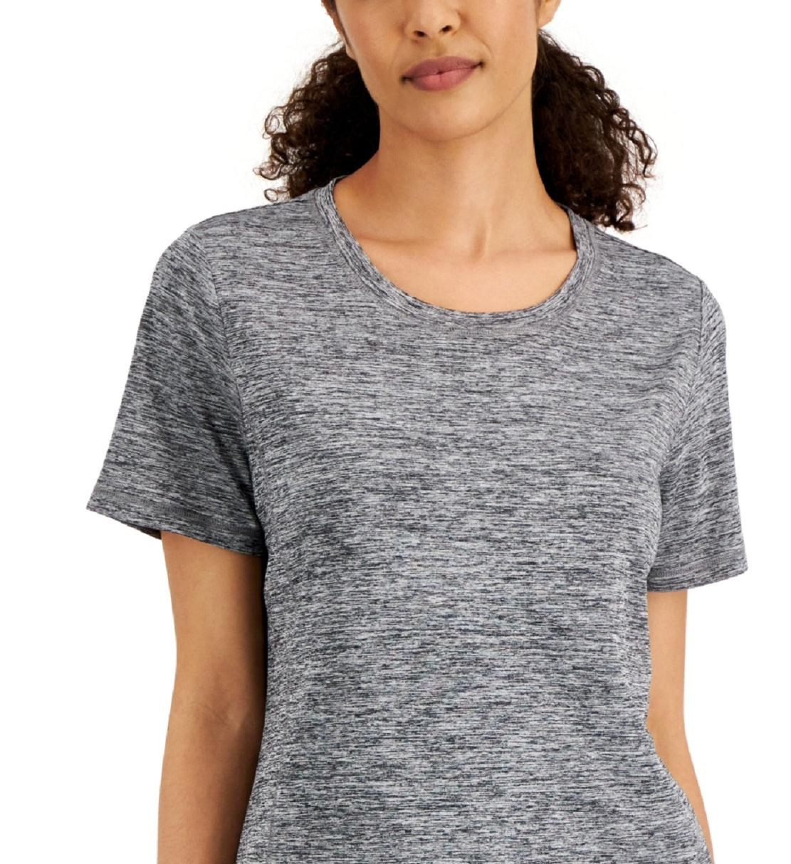 Karen Scott Women's Space Dyed Top Black Size X-Large