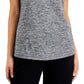 Karen Scott Women's Space Dyed Top Black Size X-Large