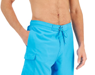 Club Room Men's Solid Quick Dry 9 Board Shorts Blue