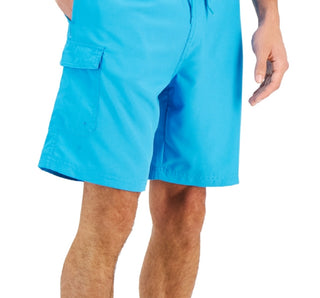 Club Room Men's Solid Quick Dry 9 Board Shorts Blue
