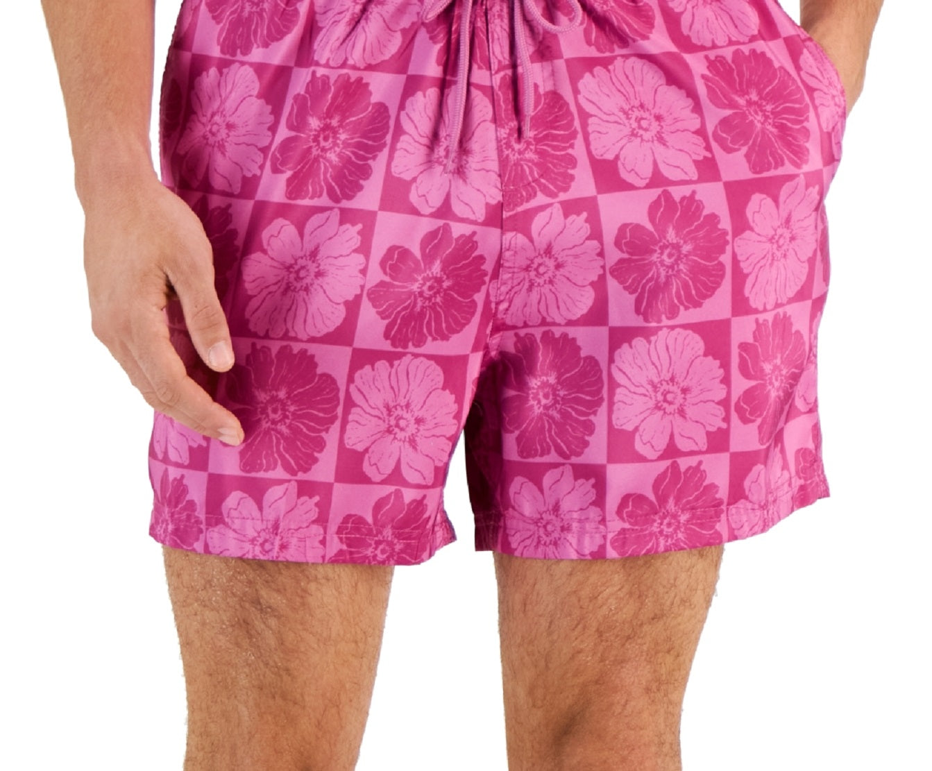 INC International Concepts Men's Blooms 5 Board Shorts Pink Size XX-Large