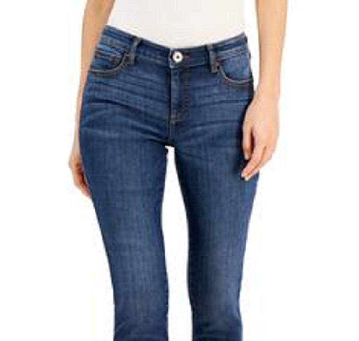 INC International Concepts Women's Mid Rise Skinny Jeans Blue Size 4