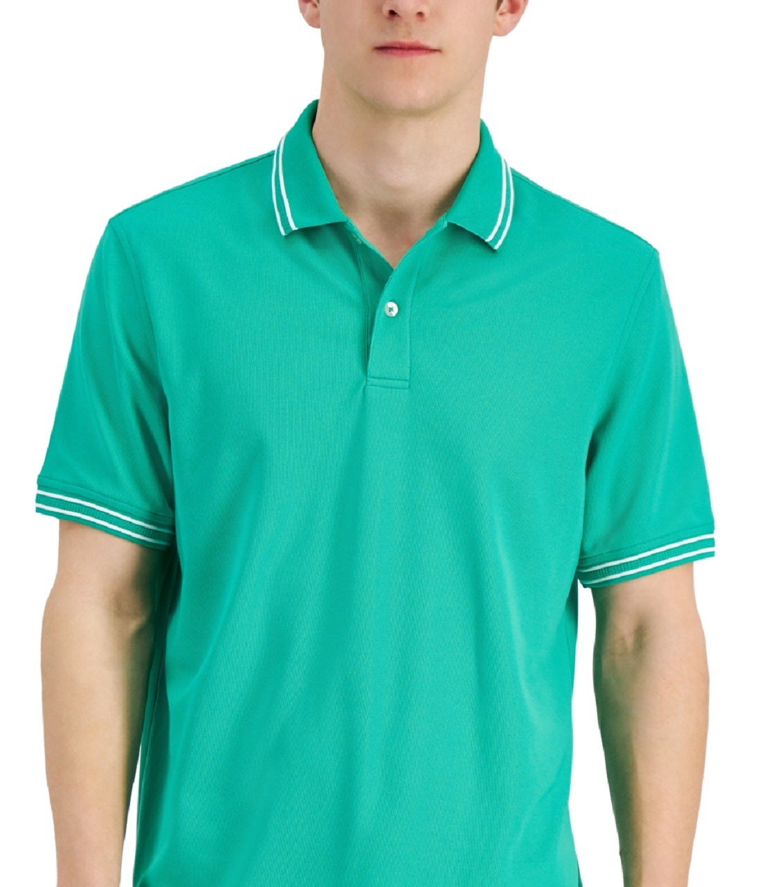 Club Room Men's Performance Stripe Polo Green Size Small