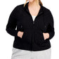 ID Ideology Women's Full Zip Hooded Jacket Black Size 1X