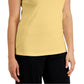 Karen Scott Women's Cotton Crisscross Tank Top Yellow Size Small