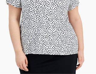 Alfani Women's Printed T-Shirt White Size 0X