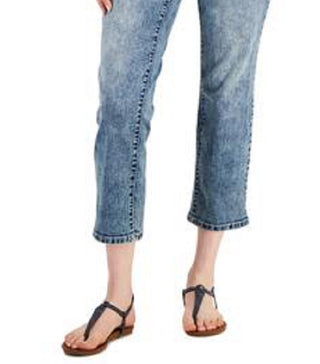 Style & Co Women's Curvy Cuffed Capri Jeans Blue Size 12