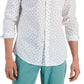 Club Room Men's Floral Print Shirt White Size Medium