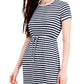 Style & Co Women's Printed Cinch Waist Maxi Dress Blue Size Small