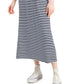 Style & Co Women's Printed Cinch Waist Maxi Dress Blue Size Small