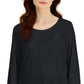 Karen Scott Women's Lattice Trim Top Black Size Medium