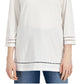 Karen Scott Women's Lattice Trim Top White Size X-Large