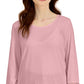 Karen Scott Women's Lattice Trim Top Pink Size XX-Large