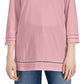 Karen Scott Women's Lattice Trim Top Pink Size XX-Large